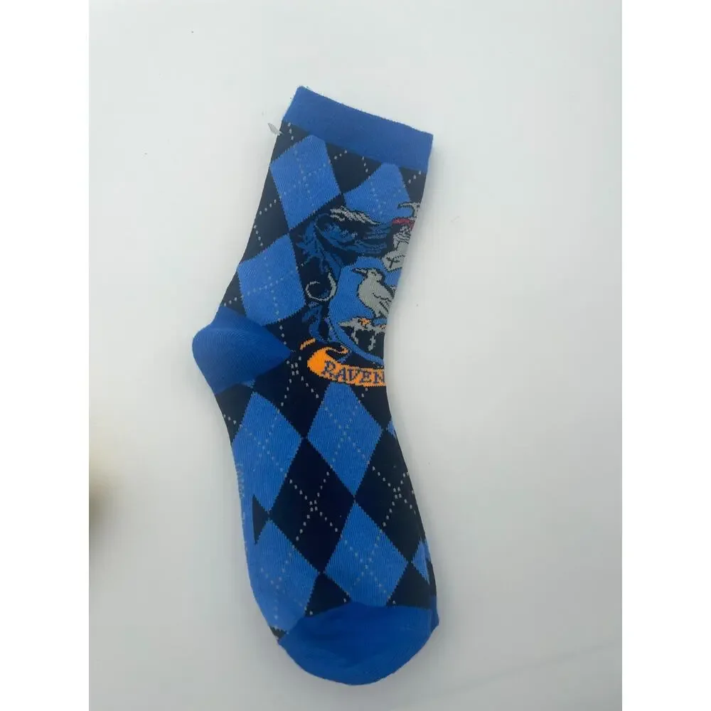 Harry Potter House Crest Crew Socks 5 Pair Size 5-9.5 Red Blue Black Yellow